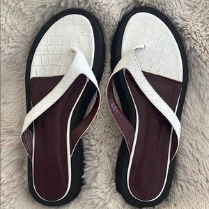 STAUD White and Red Sporty Sandals